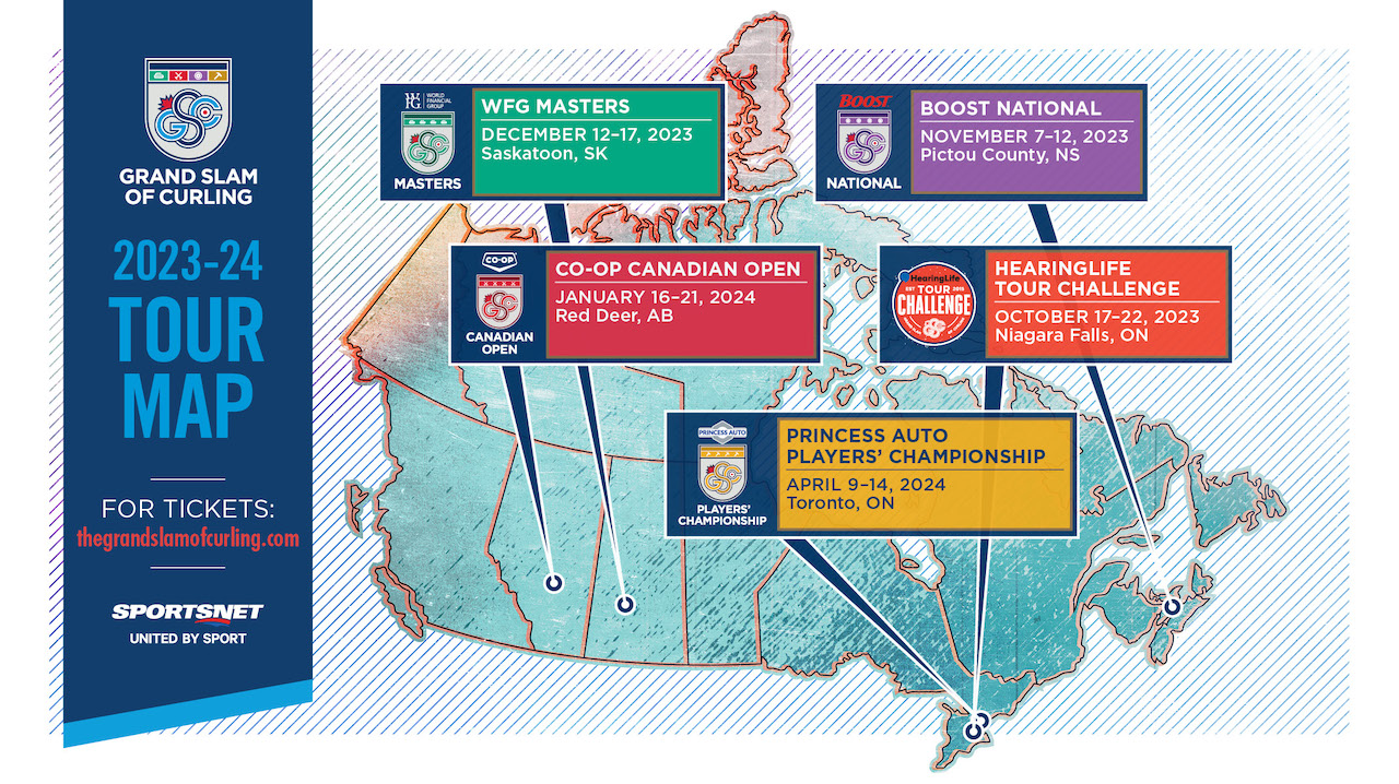 Dates, locations set for 202324 GSOC season The Grand Slam of Curling